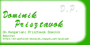 dominik prisztavok business card